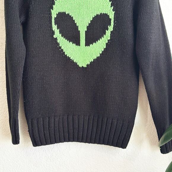 Airblaster Landform Series Knit Sweater Size XS Alien Extraterrestrial Chunky - Picture 3 of 7